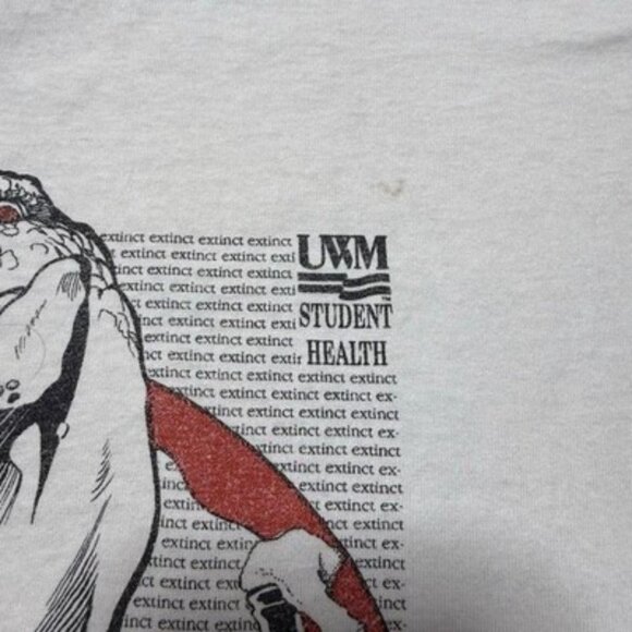 Vintage 80s 90s T-Rex Drinking Don’t Drive Cartoon UW Milwaukee Shirt Size Large - Picture 3 of 8